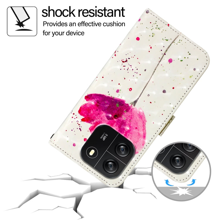 For Blackview Wave 6C 3D Painting Horizontal Flip Leather Phone Case(Flower) - More Brand by PMC TechLife | Online Shopping South Africa | PMC TechLife | Buy Now Pay Later Mobicred