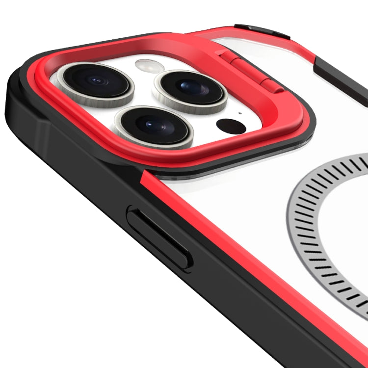 For iPhone 16 Transparent Acrylic MagSafe Lens Holder Phone Case(Pink) - iPhone 16 Cases by PMC TechLife | Online Shopping South Africa | PMC TechLife | Buy Now Pay Later Mobicred