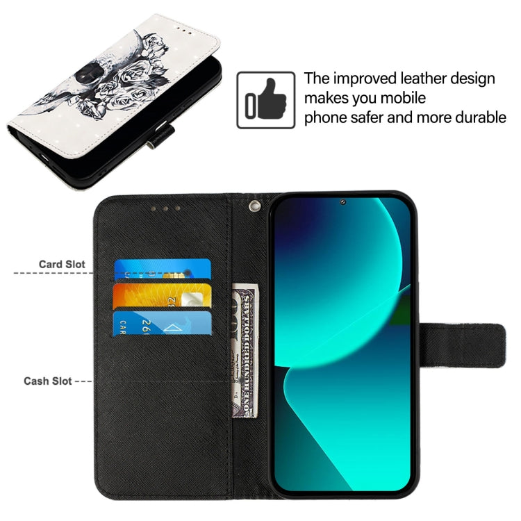 For Google Pixel 9 Pro XL 3D Painting Horizontal Flip Leather Phone Case(Skull) - Google Cases by PMC TechLife | Online Shopping South Africa | PMC TechLife | Buy Now Pay Later Mobicred