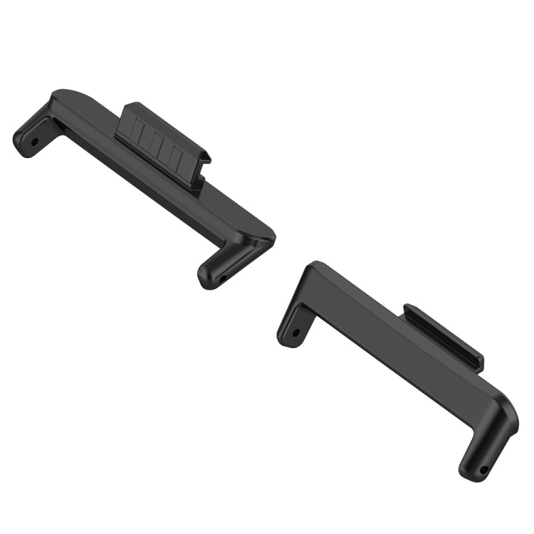 For Huawei Watch Fit3 20mm 1 Pair Zinc Alloy Metal Watch Band Connector(Black) - Other Accessories by PMc TechLife | Online Shopping South Africa | PMc TechLife | Buy Now Pay Later Mobicred