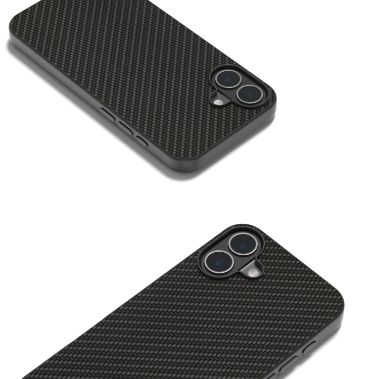 For iPhone 16 Carbon Fiber Texture Protective Phone Case(Black) - iPhone 16 Cases by PMC TechLife | Online Shopping South Africa | PMC TechLife | Buy Now Pay Later Mobicred