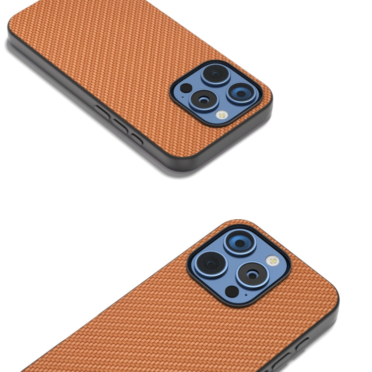 For iPhone 16 Pro Max Carbon Fiber Texture Protective Phone Case(Light Brown) - iPhone 16 Pro Max Cases by PMC TechLife | Online Shopping South Africa | PMC TechLife | Buy Now Pay Later Mobicred