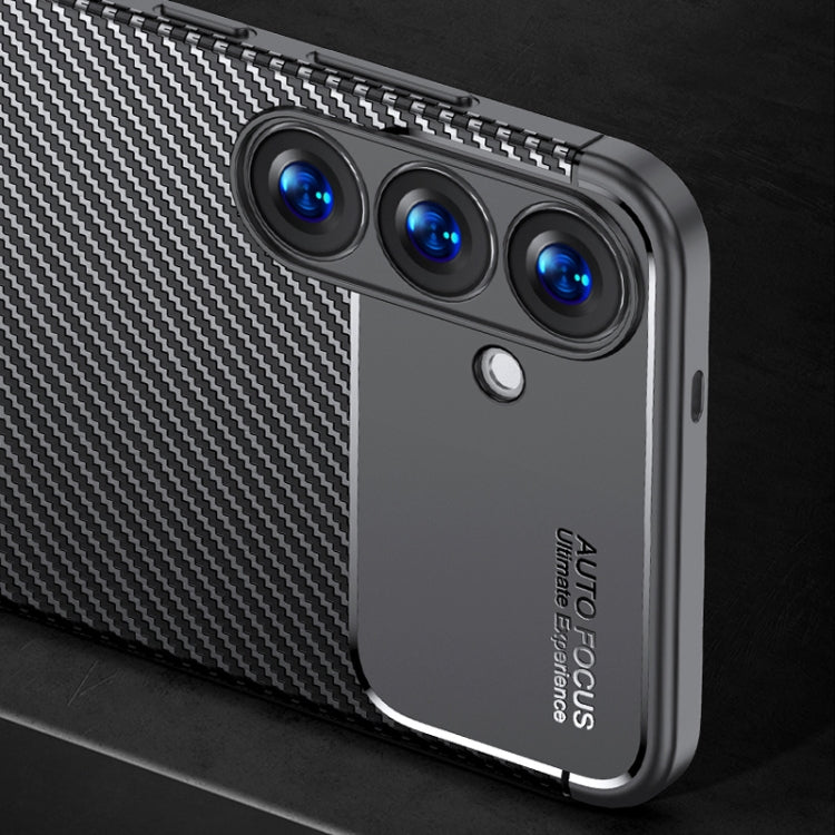 For Samsung Galaxy S25+ 5G Carbon Fiber Texture Shockproof TPU Phone Case(Black) - Galaxy S25+ 5G Cases by PMC Jewellery | Online Shopping South Africa | PMC Jewellery | Buy Now Pay Later Mobicred
