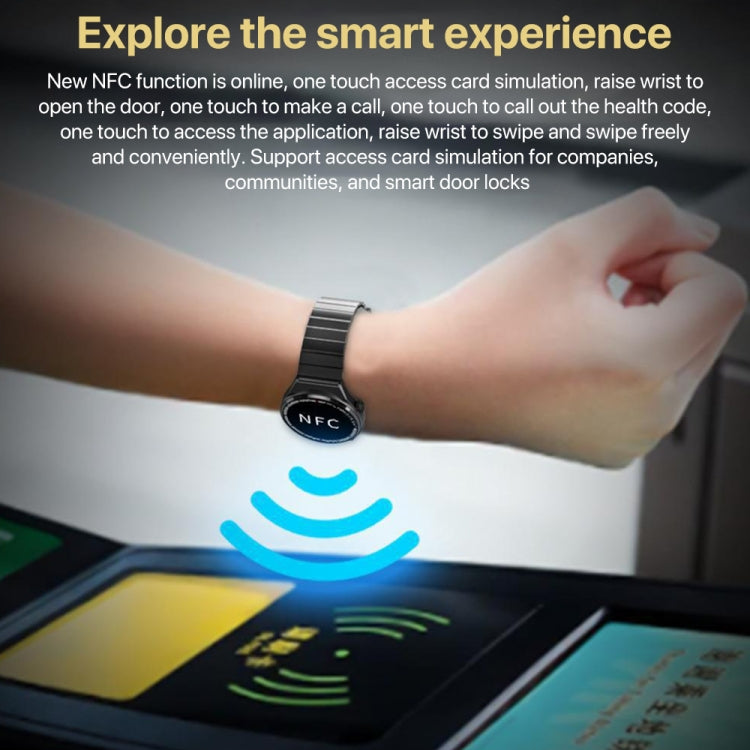 1.3 inch Leather Band IP68 Waterproof Smart Watch Support Bluetooth Call(Black) - Smart Watches by PMC TechLife | Online Shopping South Africa | PMC TechLife | Buy Now Pay Later Mobicred