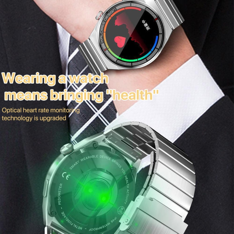 1.3 inch Leather Band IP68 Waterproof Smart Watch Support Bluetooth Call(Black) - Smart Watches by PMC TechLife | Online Shopping South Africa | PMC TechLife | Buy Now Pay Later Mobicred