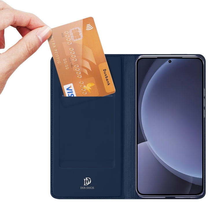 For Samsung Galaxy S25 5G DUX DUCIS Skin Pro Series Flip Leather Phone Case(Blue) - Galaxy S25 5G Cases by DUX DUCIS | Online Shopping South Africa | PMC Jewellery | Buy Now Pay Later Mobicred