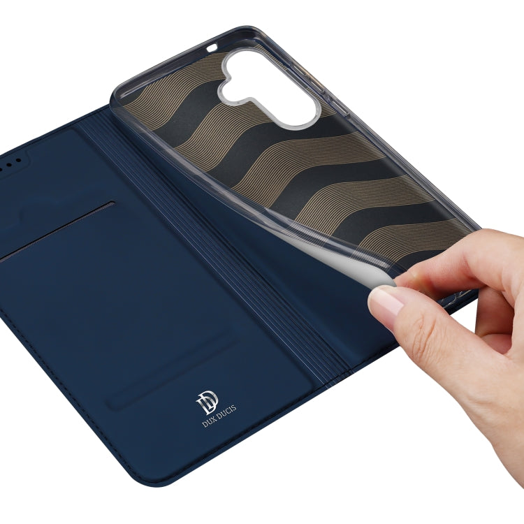 For Samsung Galaxy S25 5G DUX DUCIS Skin Pro Series Flip Leather Phone Case(Blue) - Galaxy S25 5G Cases by DUX DUCIS | Online Shopping South Africa | PMC Jewellery | Buy Now Pay Later Mobicred