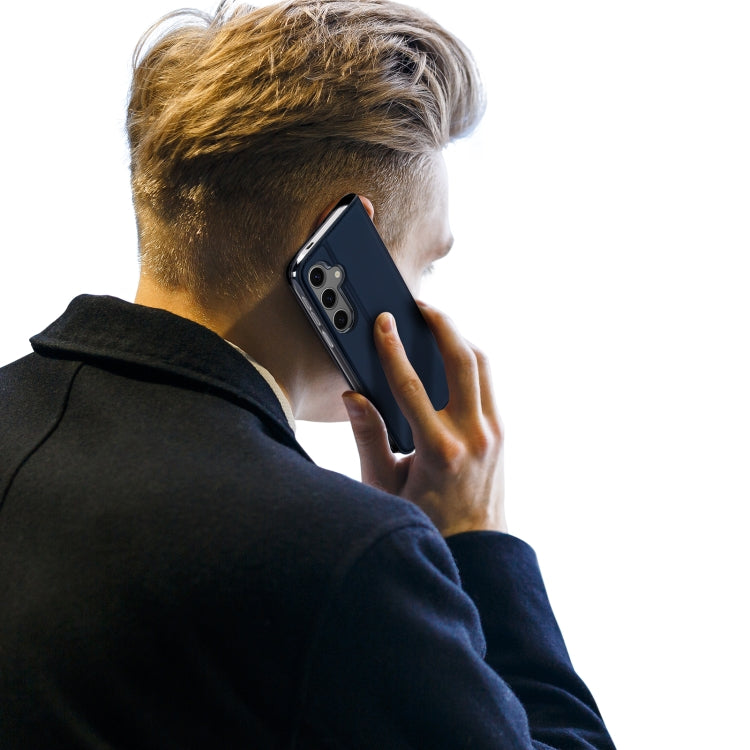 For Samsung Galaxy S25 5G DUX DUCIS Skin Pro Series Flip Leather Phone Case(Blue) - Galaxy S25 5G Cases by DUX DUCIS | Online Shopping South Africa | PMC Jewellery | Buy Now Pay Later Mobicred