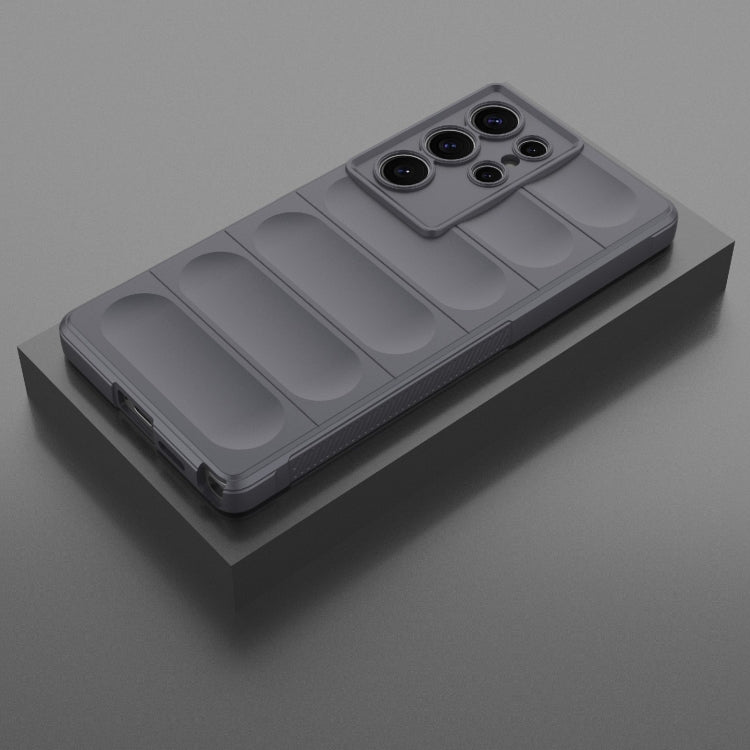 For Samsung Galaxy S25 Ultra 5G Magic Shield TPU + Flannel Phone Case(Dark Grey) - free shipping - PMC Jewellery - Order now!