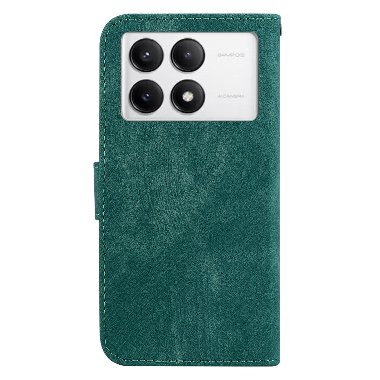 For Redmi K70 / K70 Pro Little Tiger Embossed Leather Phone Case(Green) - free shipping - PMC Jewellery - Order now!