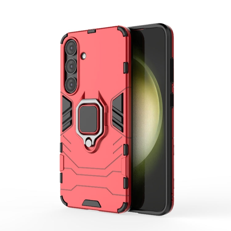 For Samsung Galaxy S25+ 5G PC + TPU Shockproof Protective Phone Case with Magnetic Ring Holder(Red) - Galaxy S25+ 5G Cases by PMC TechLife | Online Shopping South Africa | PMC TechLife | Buy Now Pay Later Mobicred