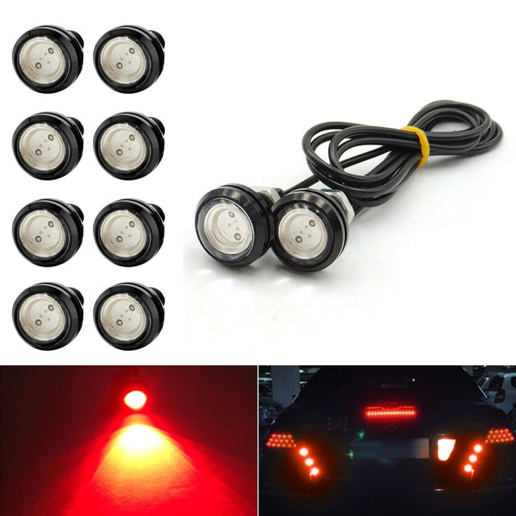 10pcs 23mm 1.5W DC12V Motorcycle Eagle Eye Light Double Lens Strobe Light(Red Light) - Eagle Eye Lights by PMC TechLife | Online Shopping South Africa | PMC TechLife | Buy Now Pay Later Mobicred