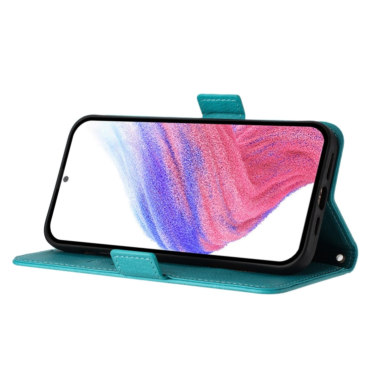 For Motorola Moto G Play 4G 2024 Embossed Rose RFID Anti-theft Leather Phone Case(Light Blue) - Motorola Cases by PMC Jewellery | Online Shopping South Africa | PMC Jewellery | Buy Now Pay Later Mobicred