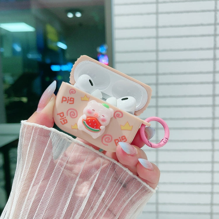 For AirPods Pro Fresh 3D Piglet Pattern Earbuds Box PC Case - For AirPods Pro by PMC Jewellery | Online Shopping South Africa | PMC Jewellery | Buy Now Pay Later Mobicred