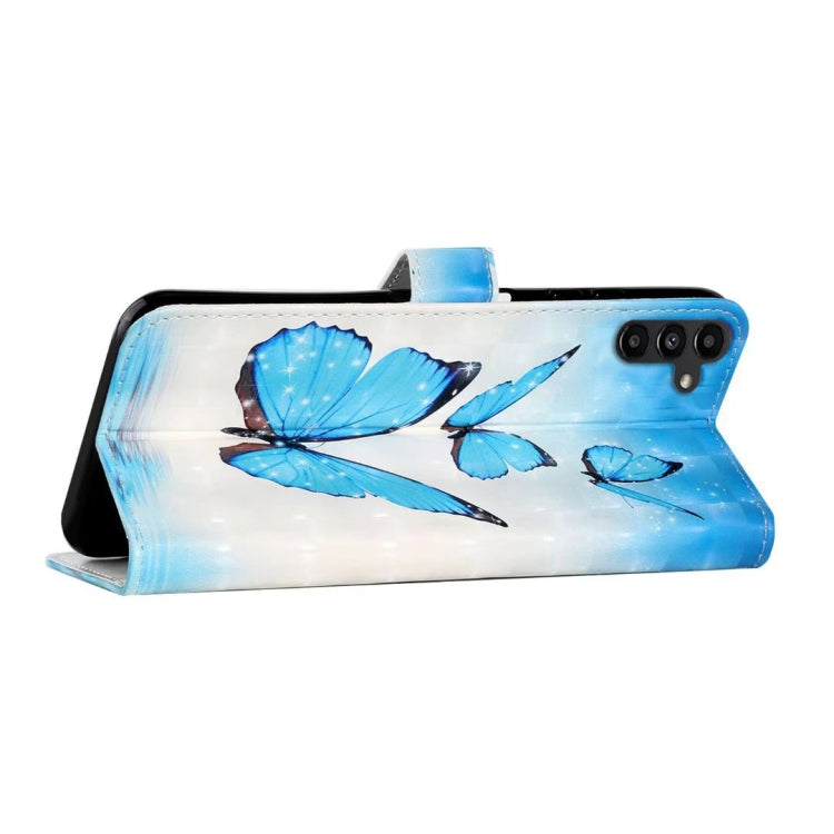 For Samsung Galaxy S25 5G Oil Embossed 3D Drawing Leather Phone Case(3 Butterflies) - Galaxy S25 5G Cases by PMC TechLife | Online Shopping South Africa | PMC TechLife | Buy Now Pay Later Mobicred