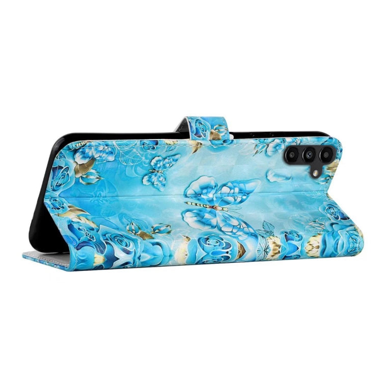 For Samsung Galaxy S25+ 5G Oil Embossed 3D Drawing Leather Phone Case(Blue Butterflies) - Galaxy S25+ 5G Cases by PMC TechLife | Online Shopping South Africa | PMC TechLife | Buy Now Pay Later Mobicred