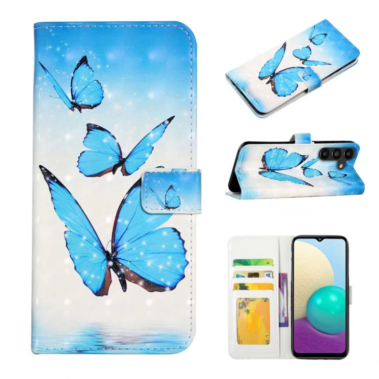 For Samsung Galaxy S25+ 5G Oil Embossed 3D Drawing Leather Phone Case(3 Butterflies) - Galaxy S25+ 5G Cases by PMC TechLife | Online Shopping South Africa | PMC TechLife | Buy Now Pay Later Mobicred