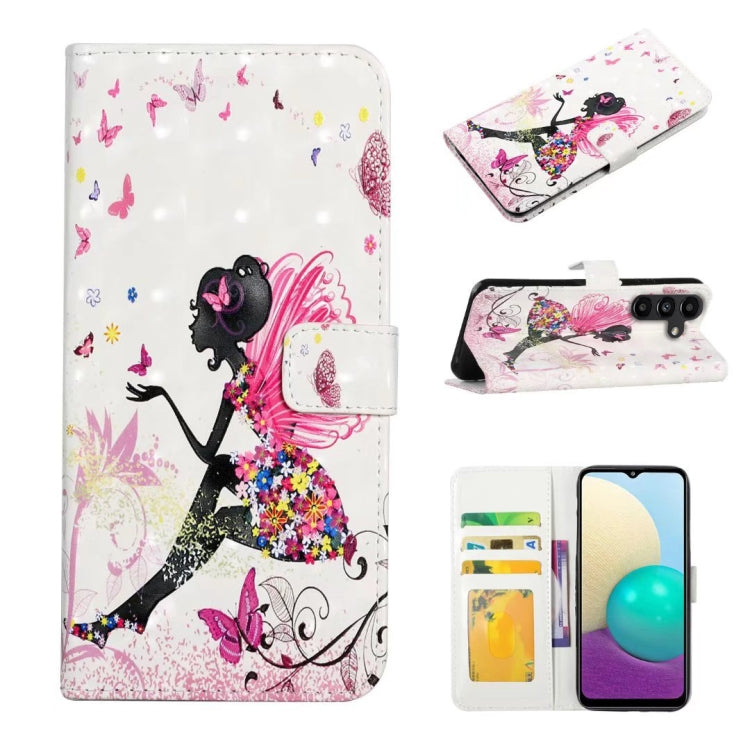 For Samsung Galaxy S25+ 5G Oil Embossed 3D Drawing Leather Phone Case(Flower Fairy) - Galaxy S25+ 5G Cases by PMC TechLife | Online Shopping South Africa | PMC TechLife | Buy Now Pay Later Mobicred