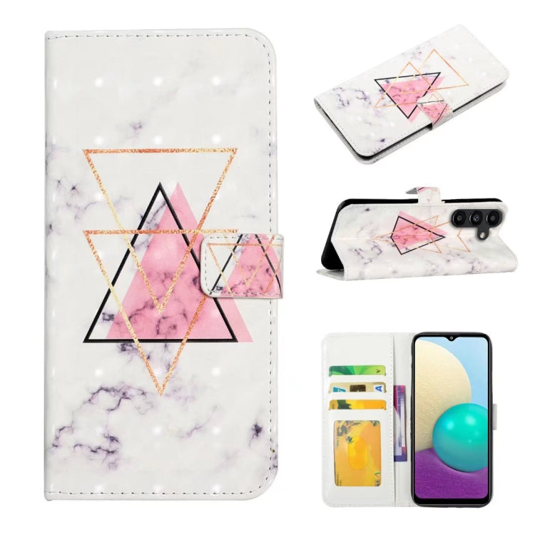 For Samsung Galaxy S25+ 5G Oil Embossed 3D Drawing Leather Phone Case(Triangular Marble) - Galaxy S25+ 5G Cases by PMC TechLife | Online Shopping South Africa | PMC TechLife | Buy Now Pay Later Mobicred