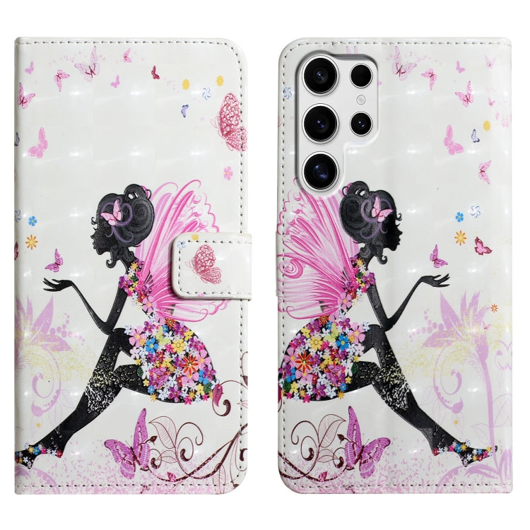 For Samsung Galaxy S25 Ultra 5G Oil Embossed 3D Drawing Leather Phone Case(Flower Fairy) - Galaxy S25 Ultra 5G Cases by PMC TechLife | Online Shopping South Africa | PMC TechLife | Buy Now Pay Later Mobicred