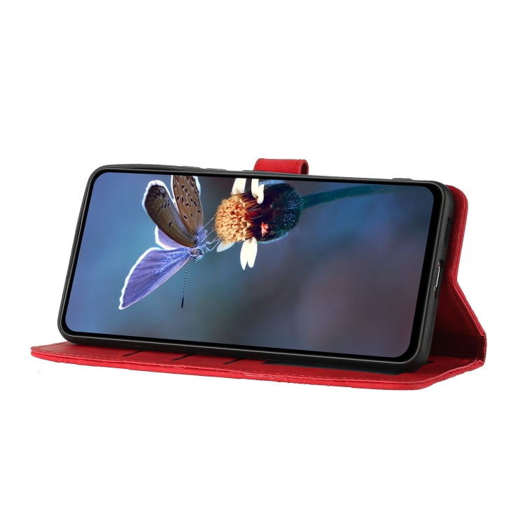 For Samsung Galaxy S25 5G Flower Embossing Pattern Leather Phone Case(Red) - Galaxy S25 5G Cases by PMC Jewellery | Online Shopping South Africa | PMC Jewellery | Buy Now Pay Later Mobicred