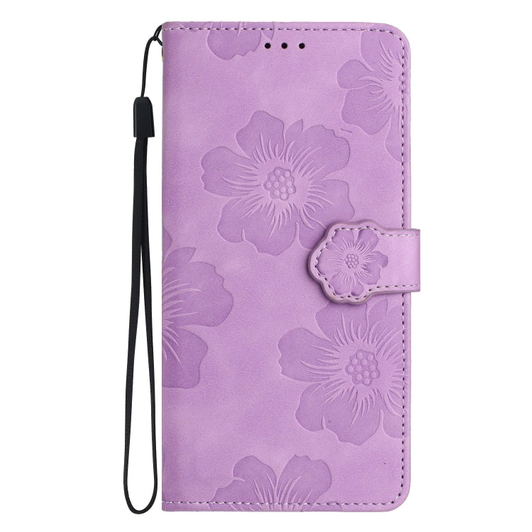 For Samsung Galaxy S25 Ultra 5G Flower Embossing Pattern Leather Phone Case(Purple) - Galaxy S25 Ultra 5G Cases by PMC Jewellery | Online Shopping South Africa | PMC Jewellery | Buy Now Pay Later Mobicred