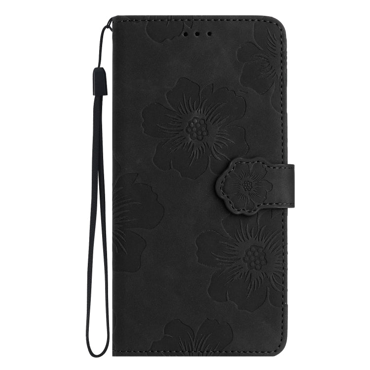 For Samsung Galaxy S25 Ultra 5G Flower Embossing Pattern Leather Phone Case(Black) - Galaxy S25 Ultra 5G Cases by PMC Jewellery | Online Shopping South Africa | PMC Jewellery | Buy Now Pay Later Mobicred