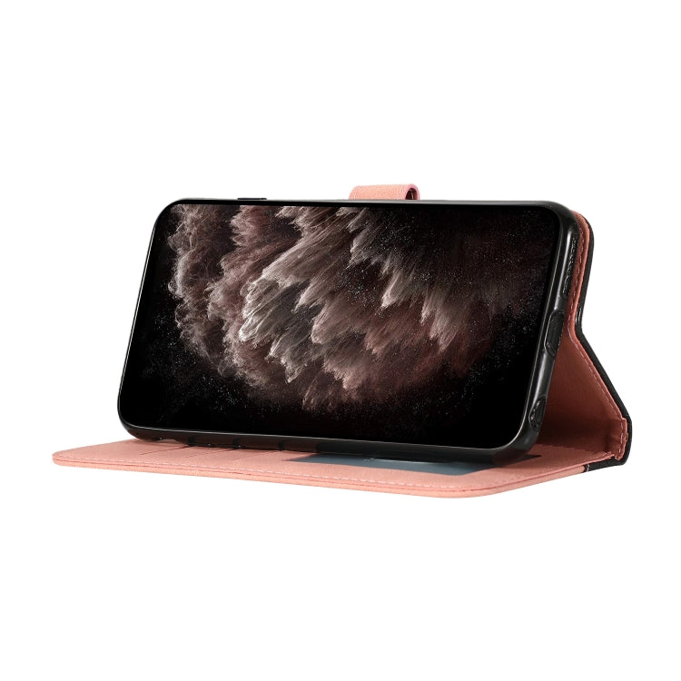 For Samsung Galaxy S25 5G Dual-color Stitching Leather Phone Case(Black Rose Gold) - Galaxy S25 5G Cases by PMC TechLife | Online Shopping South Africa | PMC TechLife | Buy Now Pay Later Mobicred