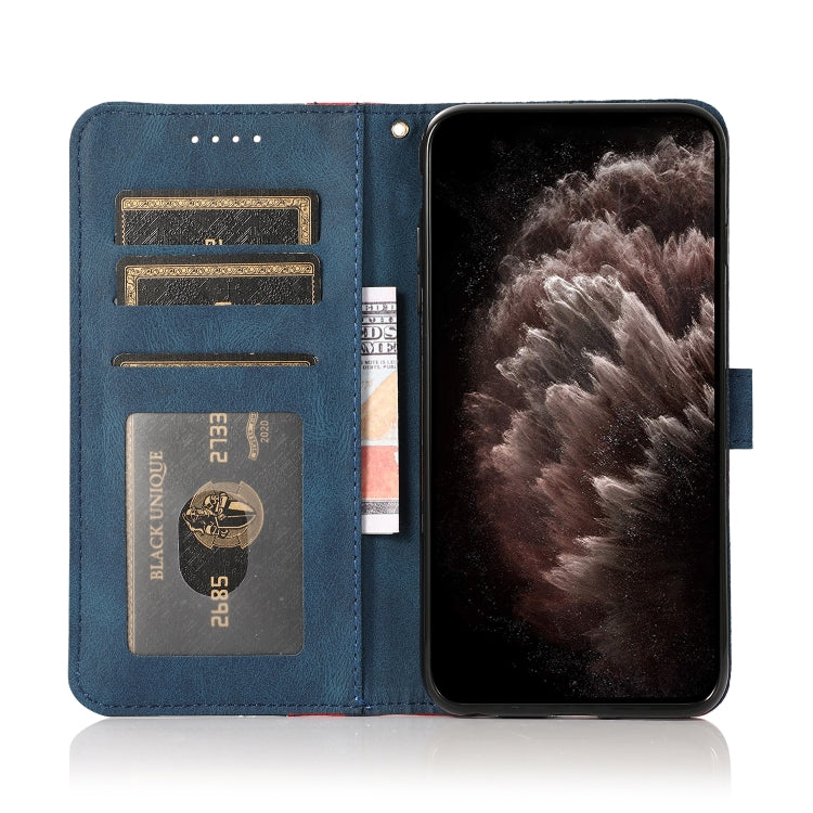 For Samsung Galaxy S25 Ultra 5G Dual-color Stitching Leather Phone Case(Red Blue) - Galaxy S25 Ultra 5G Cases by PMC TechLife | Online Shopping South Africa | PMC TechLife | Buy Now Pay Later Mobicred