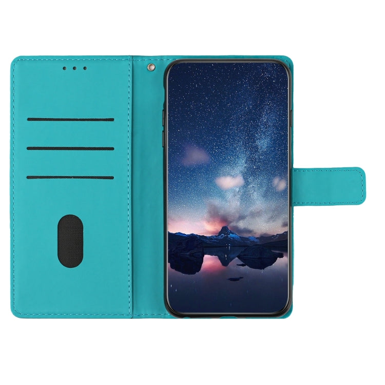 For Samsung Galaxy S25 5G Diamond Embossed Skin Feel Leather Phone Case(Blue) - Galaxy S25 5G Cases by PMC Jewellery | Online Shopping South Africa | PMC Jewellery | Buy Now Pay Later Mobicred