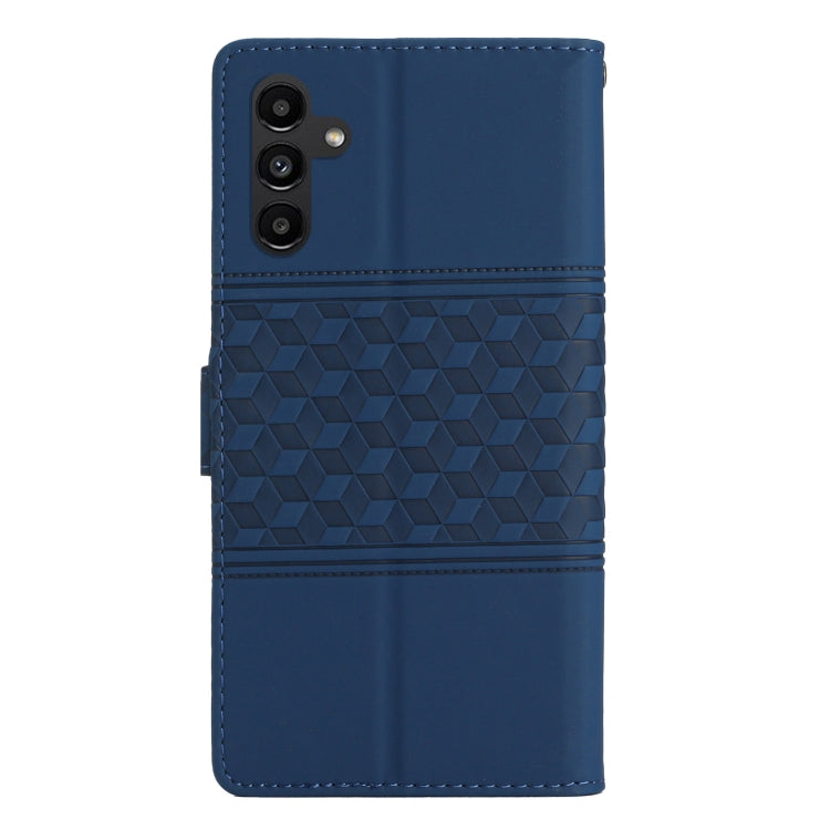 For Samsung Galaxy S25 5G Diamond Embossed Skin Feel Leather Phone Case(Dark Blue) - free shipping - PMC Jewellery - Order now!
