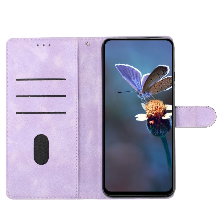For Samsung Galaxy S25 5G Cherry Blossom Butterfly Skin Feel Embossed PU Phone Case(Purple) - Galaxy S25 5G Cases by PMC Jewellery | Online Shopping South Africa | PMC Jewellery | Buy Now Pay Later Mobicred