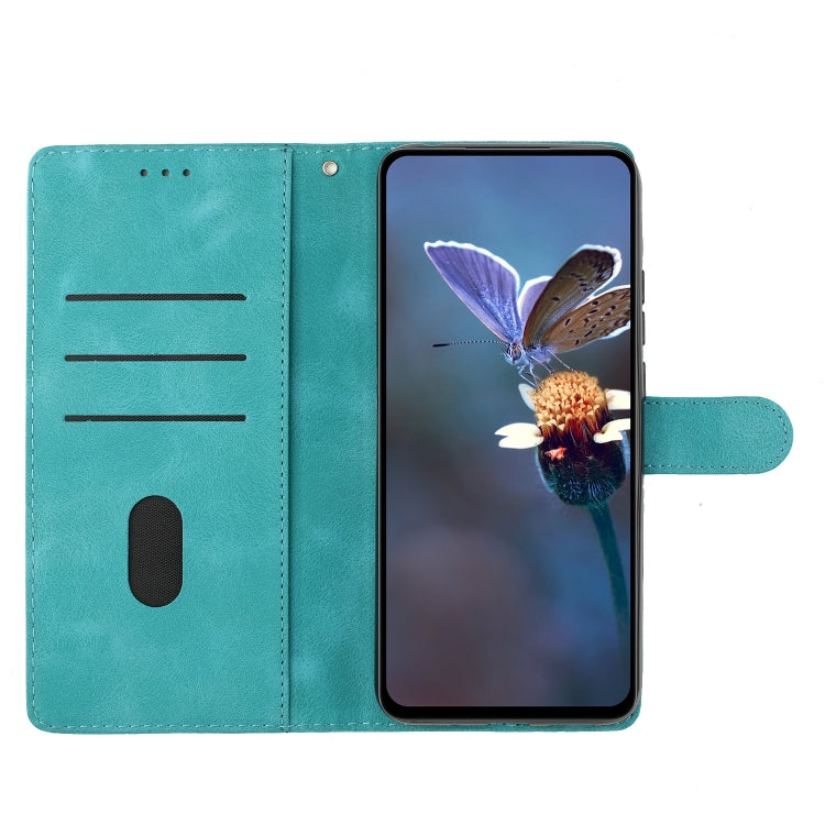 For Samsung Galaxy S25 5G Cherry Blossom Butterfly Skin Feel Embossed PU Phone Case(Green) - Galaxy S25 5G Cases by PMC Jewellery | Online Shopping South Africa | PMC Jewellery | Buy Now Pay Later Mobicred