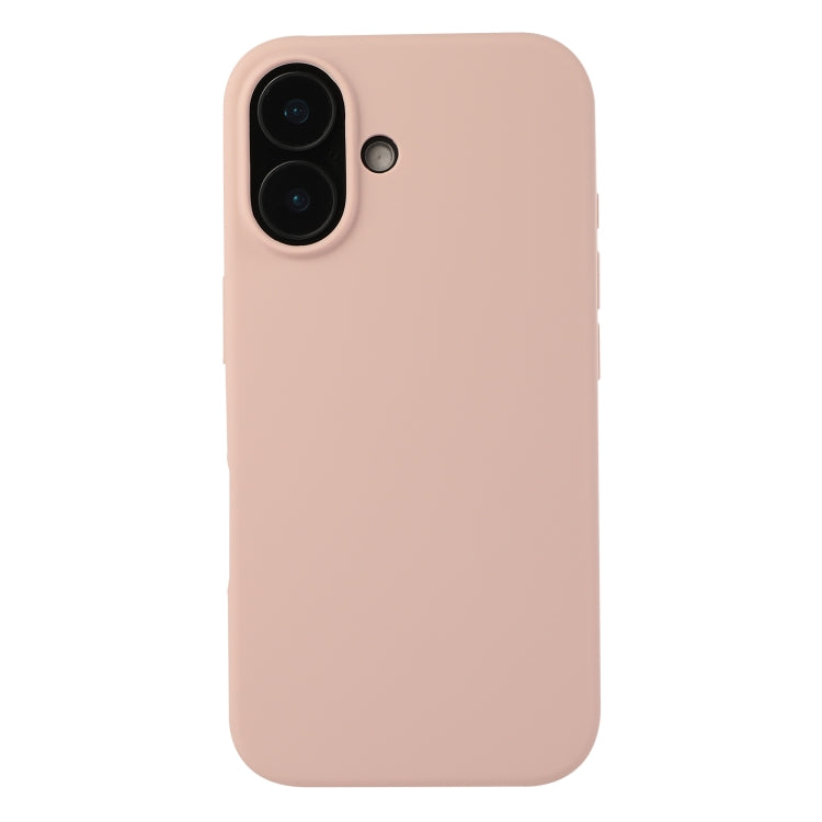 For iPhone 16 Plus Liquid Silicone Phone Case(Sand Pink) - iPhone 16 Plus Cases by PMC TechLife | Online Shopping South Africa | PMC TechLife | Buy Now Pay Later Mobicred