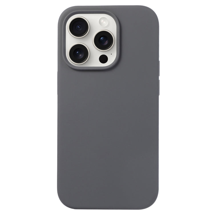 For iPhone 16 Pro Liquid Silicone Phone Case(Charcoal Black) - iPhone 16 Pro Cases by PMC TechLife | Online Shopping South Africa | PMC TechLife | Buy Now Pay Later Mobicred