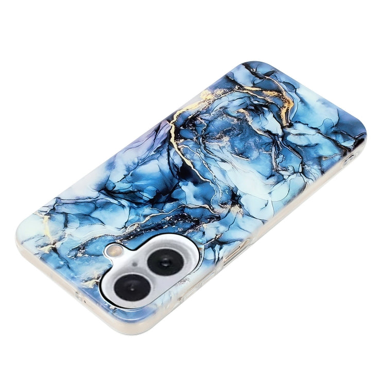 For iPhone 16 IMD Marble TPU Phone Case(Grey) - iPhone 16 Cases by PMC TechLife | Online Shopping South Africa | PMC TechLife | Buy Now Pay Later Mobicred