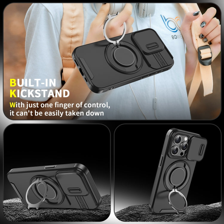 For iPhone 16 Sliding Camshield Ring Holder Phone Case(Purple) - iPhone 16 Cases by PMC TechLife | Online Shopping South Africa | PMC TechLife | Buy Now Pay Later Mobicred