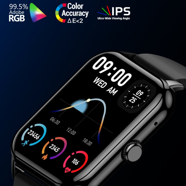 CY13 1.9 inch IPS Square Screen Smart Watch Supports Bluetooth Calls / Health Monitoring(Black) - free shipping - PMC TechLife - Order now!