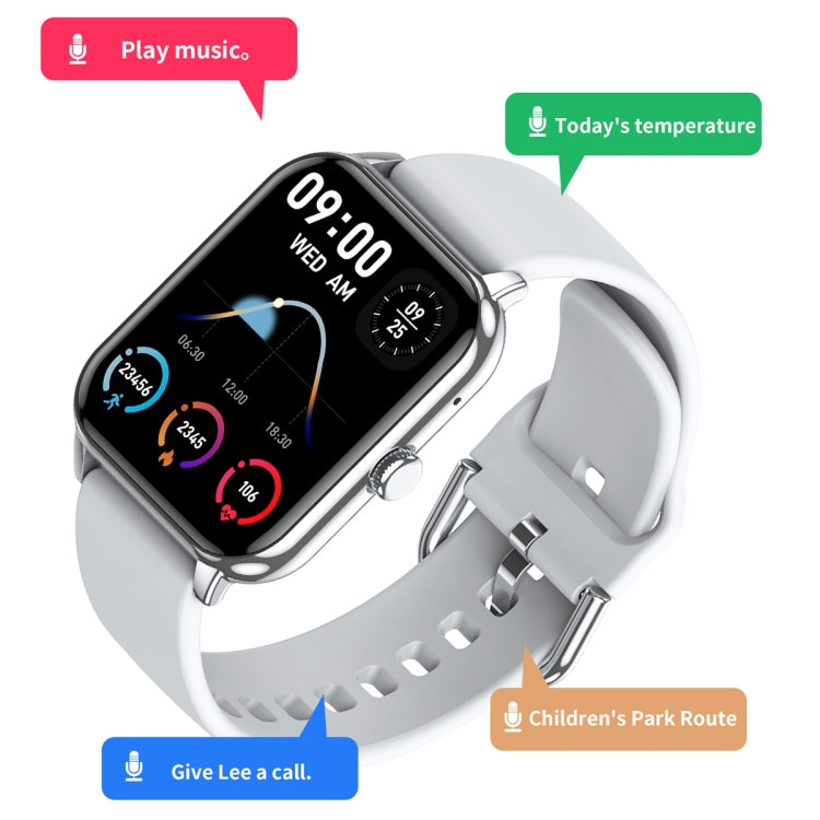 CY13 1.9 inch IPS Square Screen Smart Watch Supports Bluetooth Calls / Health Monitoring(Silver) - Smart Watches by PMC TechLife | Online Shopping South Africa | PMC TechLife | Buy Now Pay Later Mobicred