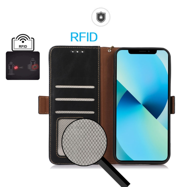 For Sony Xperia 5 VI Magnetic Crazy Horse Texture Genuine Leather RFID Phone Case(Black) - Sony Cases by PMC TechLife | Online Shopping South Africa | PMC TechLife | Buy Now Pay Later Mobicred