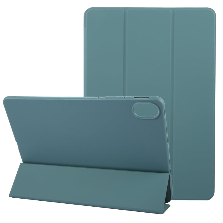 For Huawei MatePad 11.5 S GEBEI 3-folding Holder Shockproof Flip Leather Tablet Case(Dark Green) - free shipping - PMc TechLife - Order now!