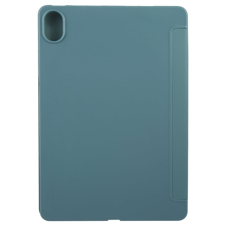 For Huawei MatePad 11.5 S GEBEI 3-folding Holder Shockproof Flip Leather Tablet Case(Dark Green) - free shipping - PMc TechLife - Order now!