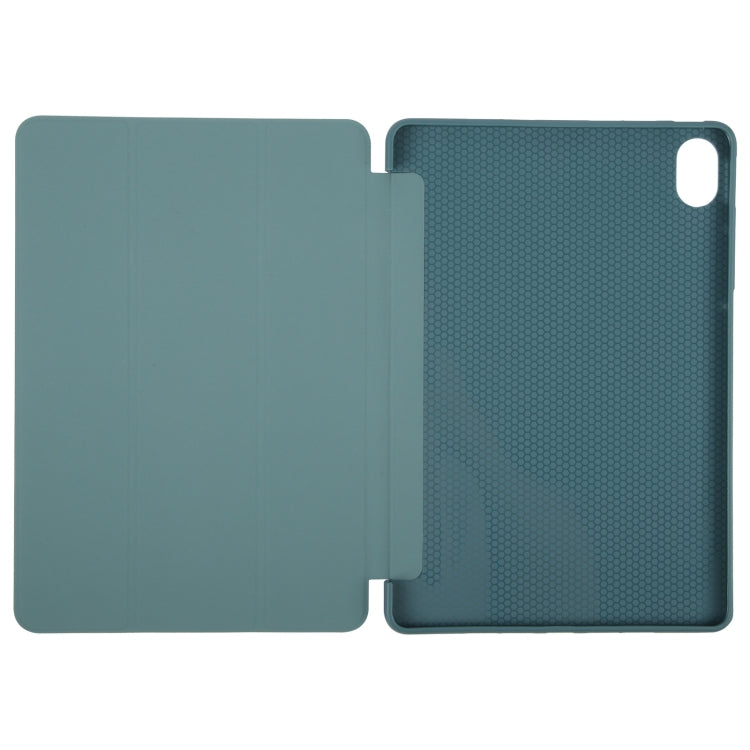 For Huawei MatePad 11.5 S GEBEI 3-folding Holder Shockproof Flip Leather Tablet Case(Dark Green) - free shipping - PMc TechLife - Order now!