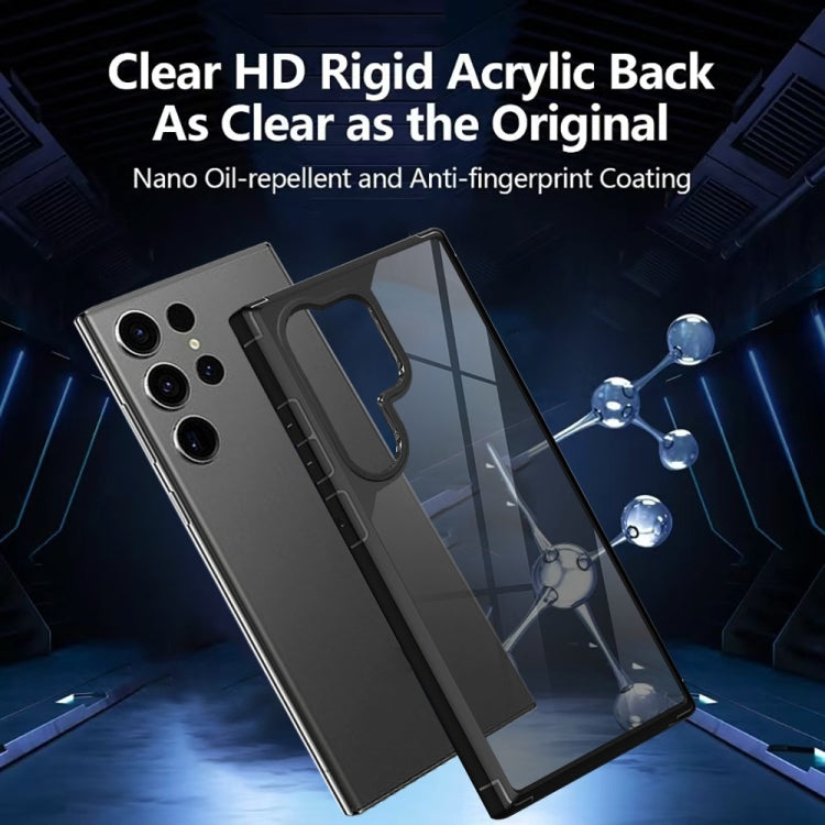 For Samsung Galaxy S25 Ultra 5G Acrylic+TPU Transparent Shockproof Phone Case(Black) - free shipping - PMC Jewellery - Order now!