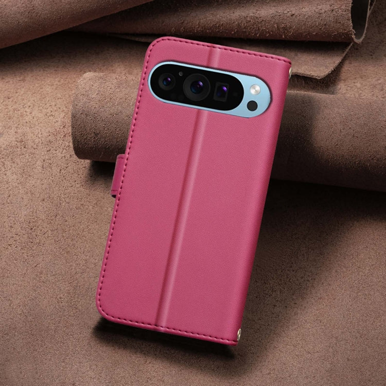 For Google Pixel 9 Square Texture Leather Phone Case(Red) - Google Cases by PMC TechLife | Online Shopping South Africa | PMC TechLife | Buy Now Pay Later Mobicred