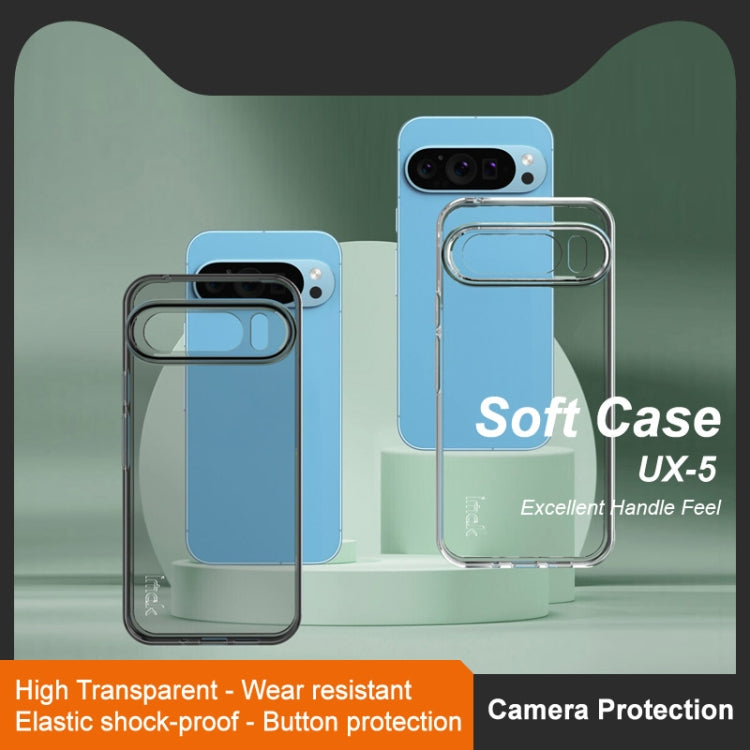 For Google Pixel 9 Pro XL IMAK UX-5 Series Transparent Shockproof TPU Protective Phone Case(Transparent  Black) - Google Cases by imak | Online Shopping South Africa | PMC TechLife | Buy Now Pay Later Mobicred