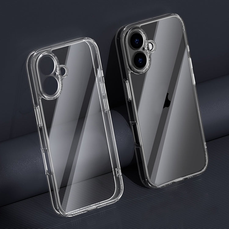 For iPhone 16 Plus Four Corner Airbag Transparent Glass Phone Case - iPhone 16 Plus Cases by PMC TechLife | Online Shopping South Africa | PMC TechLife | Buy Now Pay Later Mobicred
