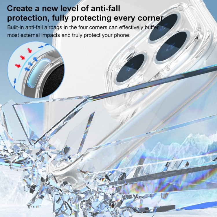 For iPhone 16 Pro Max Four Corner Airbag Transparent Glass Phone Case - iPhone 16 Pro Max Cases by PMC TechLife | Online Shopping South Africa | PMC TechLife | Buy Now Pay Later Mobicred