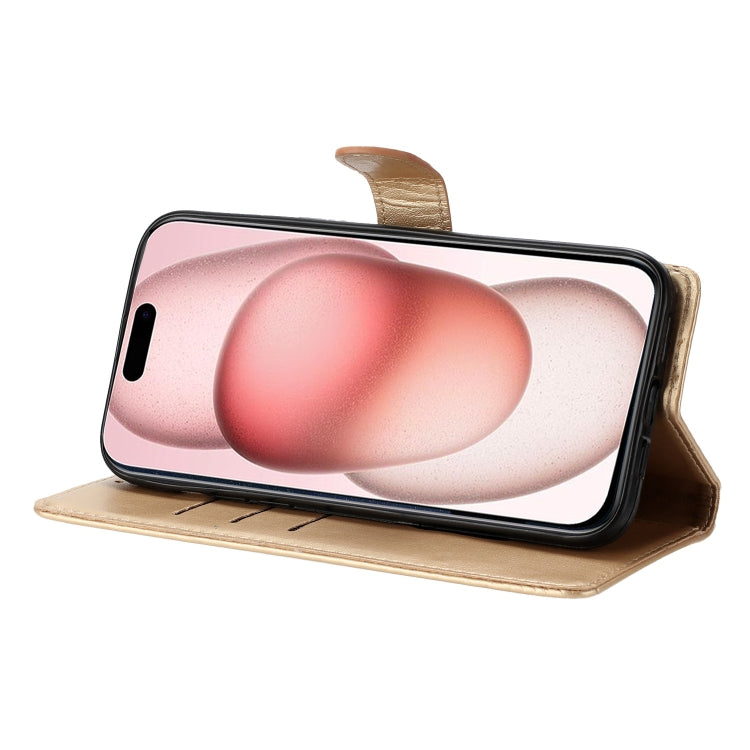 For iPhone 16 Plus Butterflies and Flowers Leather Phone Case(Gold) - iPhone 16 Plus Cases by PMC TechLife | Online Shopping South Africa | PMC TechLife | Buy Now Pay Later Mobicred