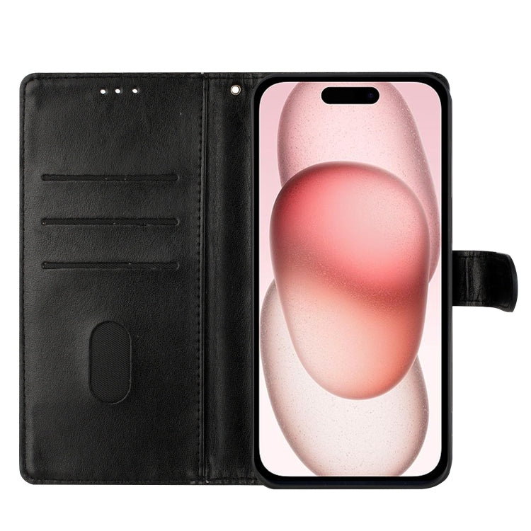 For iPhone 16 Butterflies and Flowers Leather Phone Case(Black) - iPhone 16 Cases by PMC TechLife | Online Shopping South Africa | PMC TechLife | Buy Now Pay Later Mobicred